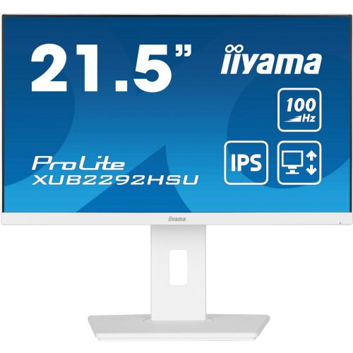 Monitor Iiyama ProLite XUB2292HSU-W6 54,6 cm (21,5"), 1920 x 1080 (FHD), 250cd/m2, 16:9 FHD IPS 100Hz 0,4ms HDMI DP USB, bela