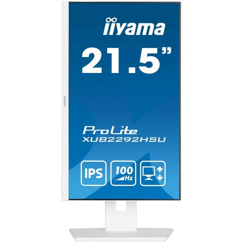 Monitor Iiyama ProLite XUB2292HSU-W6 54,6 cm (21,5"), 1920 x 1080 (FHD), 250cd/m2, 16:9 FHD IPS 100Hz 0,4ms HDMI DP USB, bela