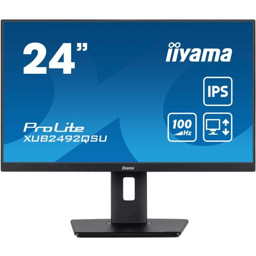 Monitor IIYAMA ProLite XUB2492QSU-B1 60,96cm (24") 2560 x 1440 (WQHD), 300cd/m2, IPS 100Hz HDMI/DP zvočnik, črna