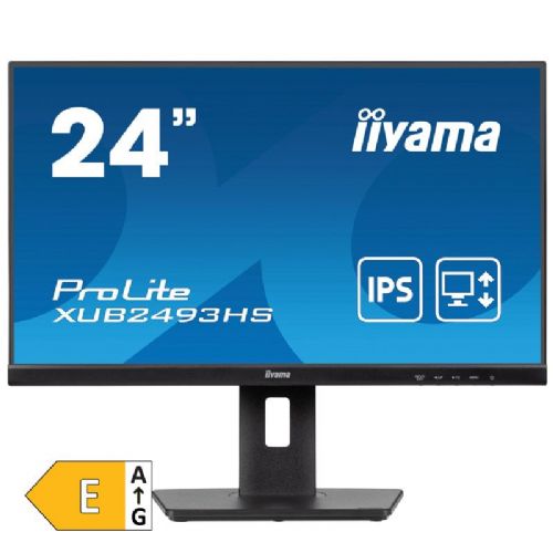 Monitor Iiyama ProLite XUB2493HS-B6, 60,5 cm (23,8"), FHD, IPS, 100 Hz, HDMI/DP, zvočniki, črna