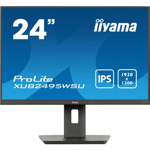 Monitor Iiyama Prolite XUB2495WSU-B7 60,96 cm (24"), 1920x1200 (FHD+), 16:10 IPS 4ms 75Hz HDMI DP USB zvočnik Pivot, črna