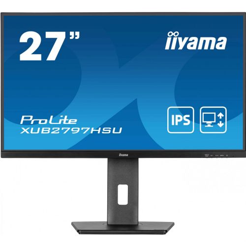 Monitor Iiyama XUB2797HSU-B2, 68,6 cm (27"), 16 : 9, HDMI + DP + 2 x USB, IPS, FHD, 100 Hz, črna