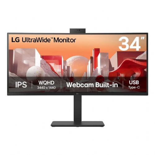 Monitor LG 34BA85QE-B.AEU 34" UWQHD IPS curved, webcam/microphone, USB-C 90W