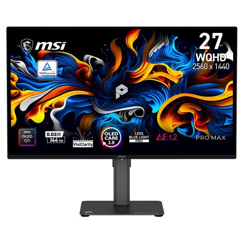 Monitor MSI PRO MAX 271QPX14G 27", WQHD, QD-OLED, HDR Ready, 144Hz