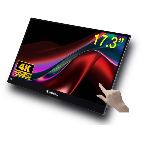Monitor Verbatim PMT-17-4K 43,9 cm (17,3"), 4K Ultra HD, IPS, zaslon na dotik, HDR, črn