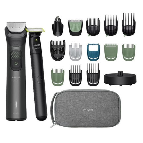 Philips Multigroom Series 9000 19-in-1 Herrenhaartrimmer, Lithium-Ionen-Akku, Nass-/Trockenrasur, selbstschärfende Klingen, 120 Minuten Laufzeit