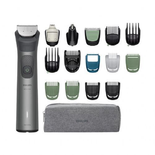 Philips Multigroom Trimmer Serie 7000, 17-in-1 Herrenhaartrimmer, Lithium-Ionen-Akku, 120 Minuten Laufzeit, wasserdicht, selbstschärfende Klingen, einstellbare Schnittlänge 0,5–20 mm