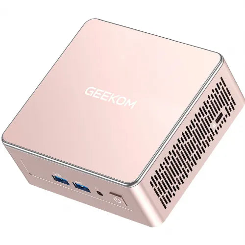 Namizni računalnik Geekom A5 AMD Ryzen 5 7430U, 16GB RAM, 512GB SSD, Radeon, Windows 11 Pro, šampanjec