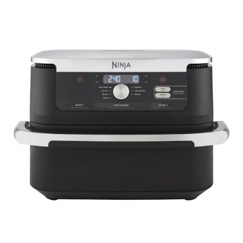 Ninja AF500EU Air Fryer, 10.4L, Dual Zone, FlexDrawer, 2470W, 7 Functions