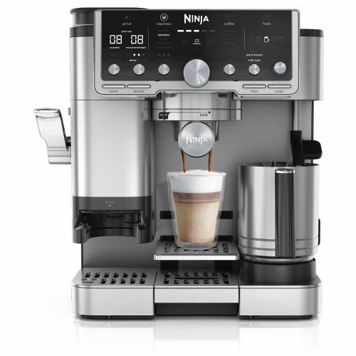 Ninja ES701EU coffee machine, integrated grinder, pressure 15-19 bar, automatic shut-off, volume 1.4 l, milk frother
