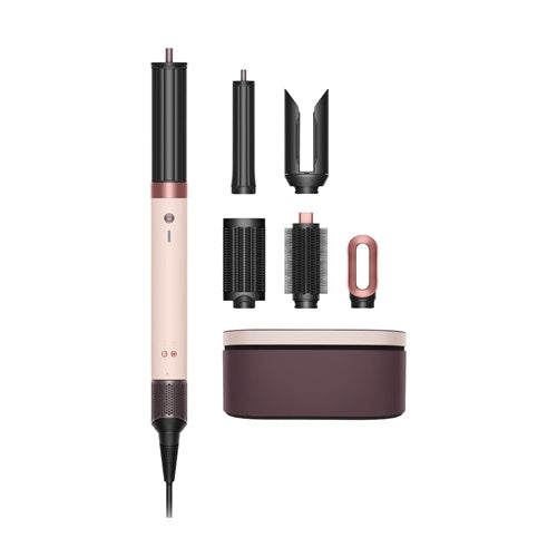 Oblikovalec las Dyson Airwrap Co-anda2x Straight + Wavy, 1700 W, ionska funkcija, nastavljiva temperatura, Bluetooth, keramično roza/roza zlato