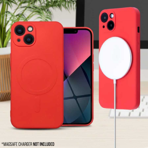 Onasi Silicone MagSafe Case for iPhone 14 Pro - Matte Red