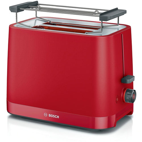 Opekač kruha Bosch Compact Toaster MyMoment TAT3M124 (rdeča, 950 W, za 2 rezini toasta)