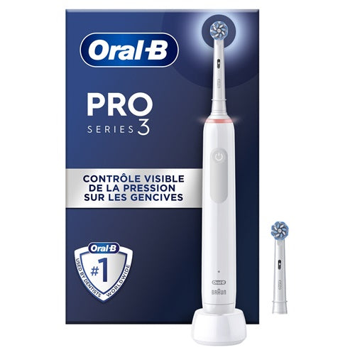 Oral-B električna zobna ščetka Pro 3 3000 Sensitive Clean, bela