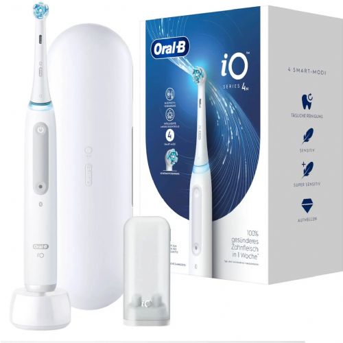 Električna zobna ščetka Oral-B iO Series 4 *Precej bela* z Reiseetui
