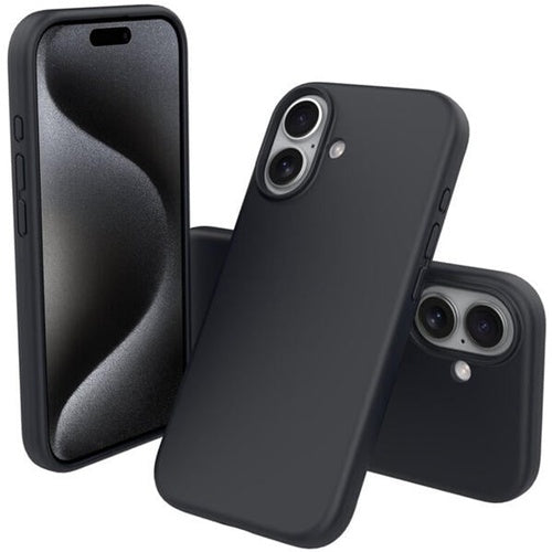 Nevox StyleShell SHOCK phone case (black, for iPhone 17, shockproof, polycarbonate/silicone/microfiber, camera cutout, MagSafe compatible)