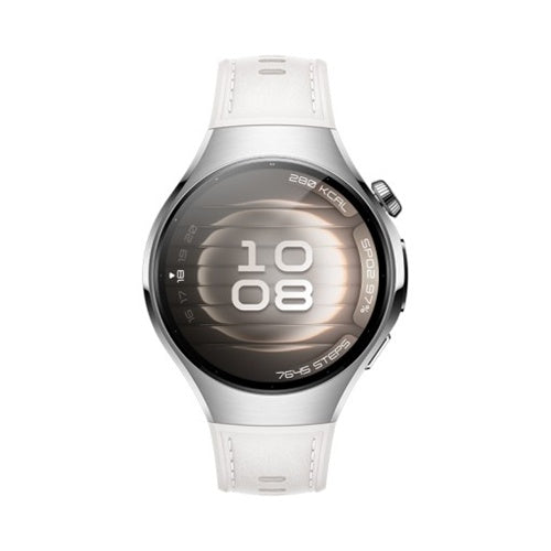 Pametna ura Huawei Watch 5 42 mm (Soc-L19L) (srebrna/bela, kompozitna zapestnica v beli barvi, ohišje iz nerjavečega jekla)