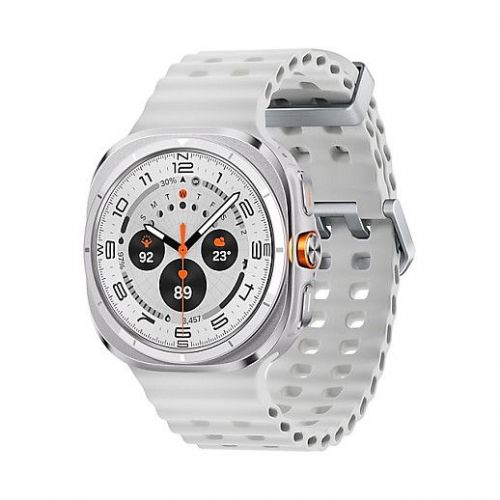 Samsung Galaxy Watch Ultra (2025) smartwatch, titanium white, LTE, titanium case, AMOLED, advanced health sensors, up to 100 hours of battery life