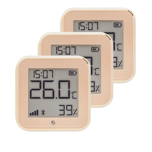 Pametni  detektor Shelly H&T Gen3 prikaz e-papirja, Wi-Fi/Bluetooth, deluje z Alexa/Google Home, merjenje temperature in vlažnosti, komplet 3 kos