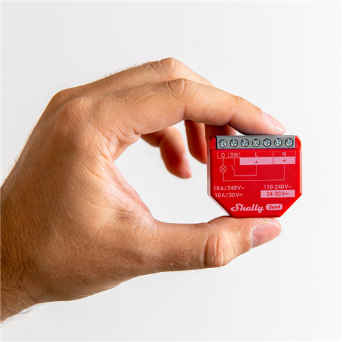 Pametni rele Stikalo Shelly 1PM Gen4 (rdeče, 2 kosa)