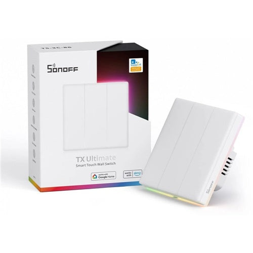 Pametno Wi-Fi stensko stikalo na dotik Sonoff TX T5 3C (3-kanalno)