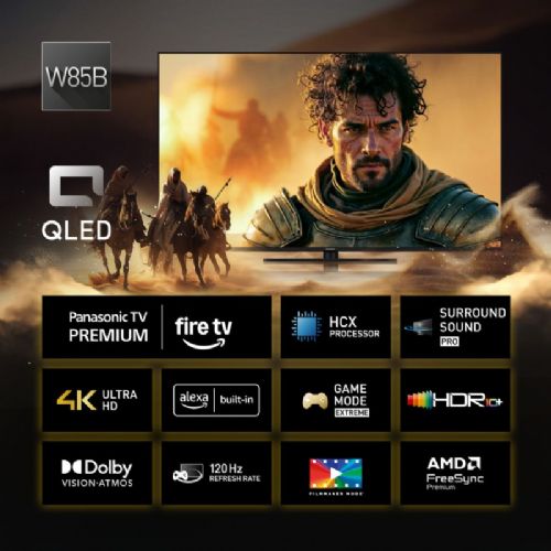 Televizor Panasonic QLED TV-65W85BEZ165 cm (65"), Fire TV, 4K Ultra HD (3.840 x 2.160), 120 Hz, Dolby Vision