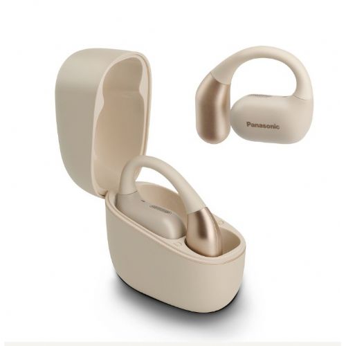 Panasonic RB-F10DE-C TWS Kopfhörer, offenes Design über dem Gehörgang, Bluetooth 5.4, 7+18 h Akku, IPX4, beige