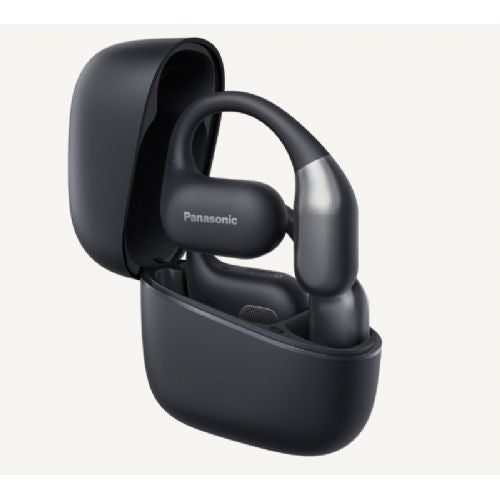 WS Kopfhörer Panasonic RB-F10DE-K, offenes Design über dem Gehörgang, Bluetooth 5.4, 7+18 h Akku, IPX4, schwarz