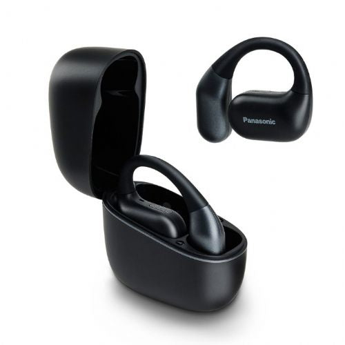 WS Kopfhörer Panasonic RB-F10DE-K, offenes Design über dem Gehörgang, Bluetooth 5.4, 7+18 h Akku, IPX4, schwarz