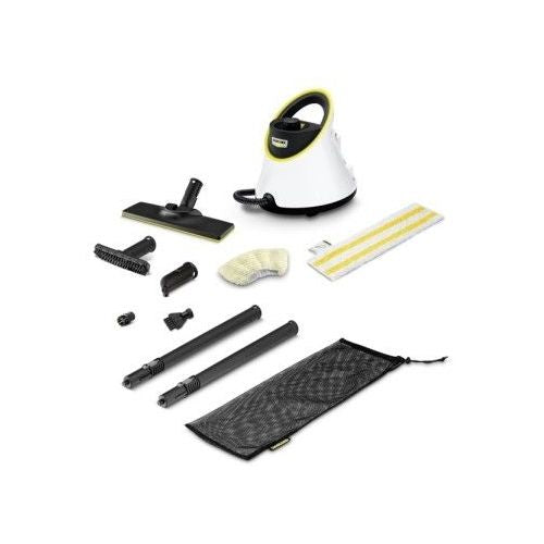 Parni čistilnik Karcher CS 2 Deluxe EasyFix, 1.500 W, s setom za čiščenje tal EasyFix, bela/črna (1.513-400.0)