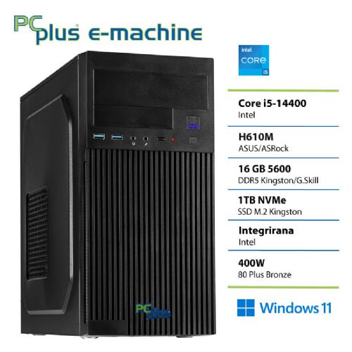 Osebni računalnik PCPLUS e-machine i5-14400/16GB/SSD 1TB NVMe/Win11Home