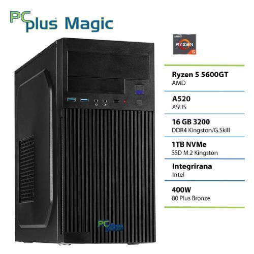 Computer desktop PCPLUS Magic Ryzen 5 5600GT 16 GB 1 TB