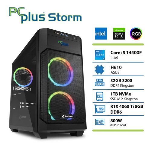 Osebni računalnik PCPLUS Storm Core i5-14440F/32GB/SSD 1TB NVMe/RTX 4060Ti/BrezOS