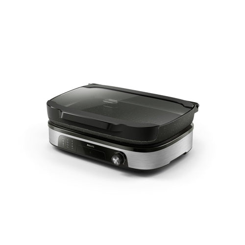 Philips HD6212/90 table grill, 2000 W, removable grill, adjustable thermostat, integrated fat collector