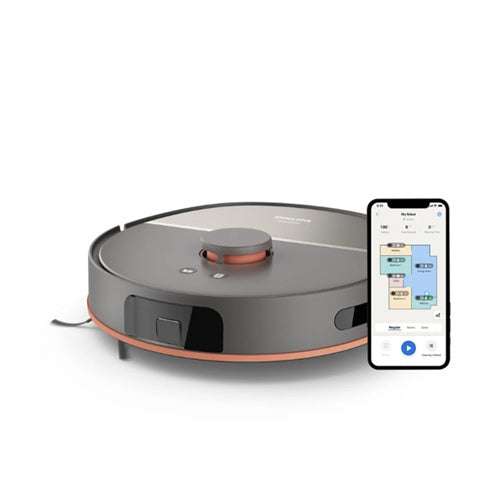 Philips XU5000/10 HomeRun 5000 Series Robot Vacuum Cleaner, 10,000 Pa, wet/dry cleaning, laser navigation, automatic emptying, 200 min runtime