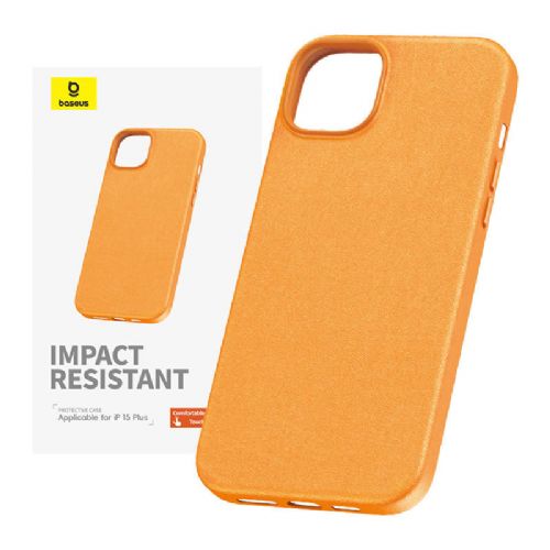 Baseus Fauxther Series iPhone 15 Plus Case (Orange)