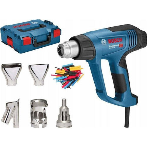 Bosch GHG 23-66 Professional hot air gun + 5-piece accessories (blue/black, 2300 W, L-BOXX)
