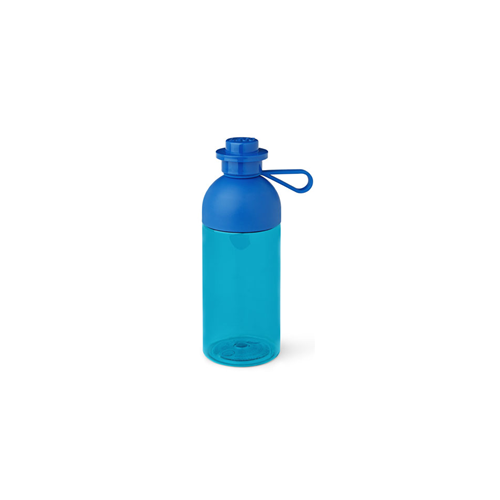 Lego water bottle 0.5 liter (blue/transparent)