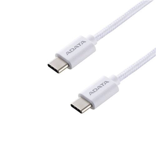 Adata USB 2.0 USB-C to USB-C data cable, 2 m, PD 3.0, QC 3.0, fast charging up to 100 W, white
