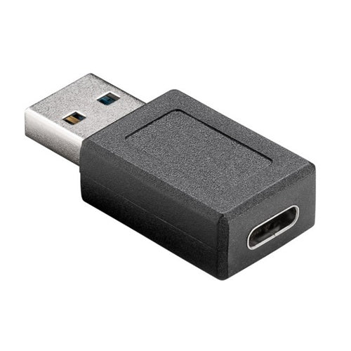 Goobay USB 3.2 Gen 1 adapter data cable, USB-A male to USB-C female, 5 Gbit/s, black