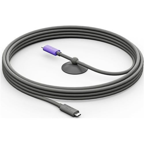 Data cable Logitech 952-000195 active USB-C 5m, DisplayPort Alt, USB 3.1 Gen2, ultra-fast transfer, graphite