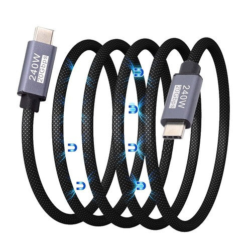 NewerTech Thunderbolt 5 / USB-C data cable, 120 Gbit/s, PD 100 W, black, 80 cm
