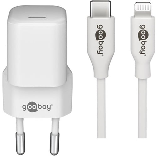 Apple Lightning / USB-C PD charger, 30 W, 1 m cable, PD, white