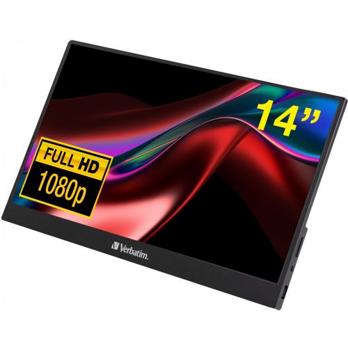 Prenosni monitor Verbatim PM-14 14" IPS FullHD HDR USB-C črn