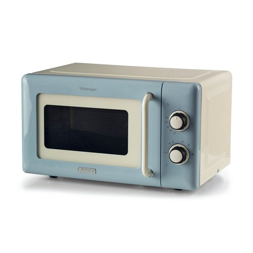 Forno a microonde Ariete Vintage da appoggio, crema/blu, 20 l, 800 W, 5 livelli di potenza, segnale di fine cottura