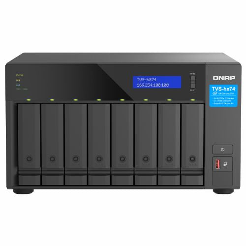 NAS sistem Qnap TVS-H874-I7-32G Intel Core i7-12700, 12 jeder, 32 GB RAM, 8 rež za diske, QuTS hero ZFS