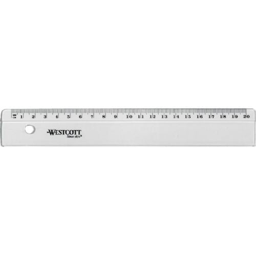 Ruler 20cm westcott pvc transparent e-10151 bp