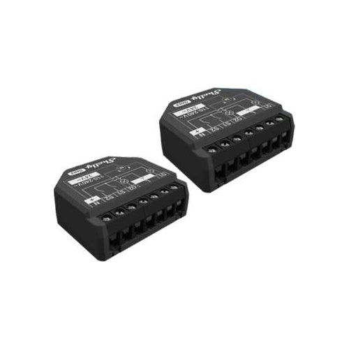 Rele Shelly 2PM Gen3 stikalo (črno, 2 kanala, 2 kosa)