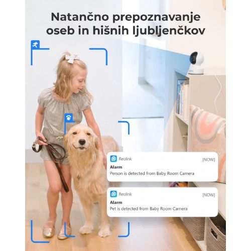 Reolink IP Kamera  E serija E330 Wi-fi, Notranja, 5MP, Auto sledenje,Bela WCEP5MP04PTW