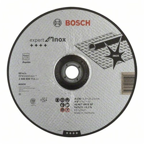 Bosch PRO cutting disc Ø 230 mm, for stainless steel, bore 22.23 mm, fast cutting, iron-free